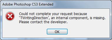 [تصویر:  Photoshop-CS3-Error.png]