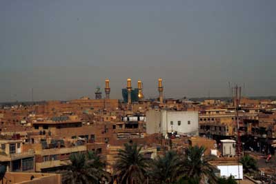 تصویر حرمین کاظمین(ع) از نمای دور